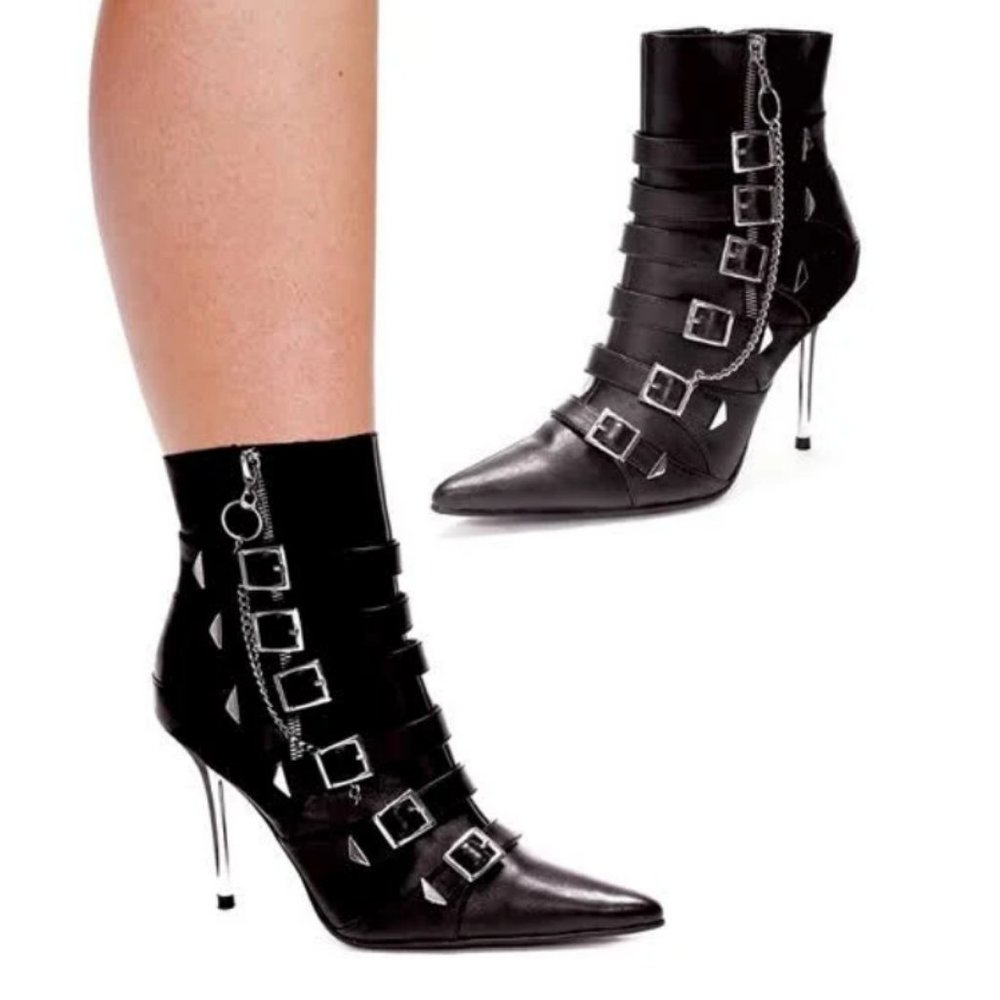 Patrol Ellie Shoes, Fetish Pump Buckles Ankle Boots